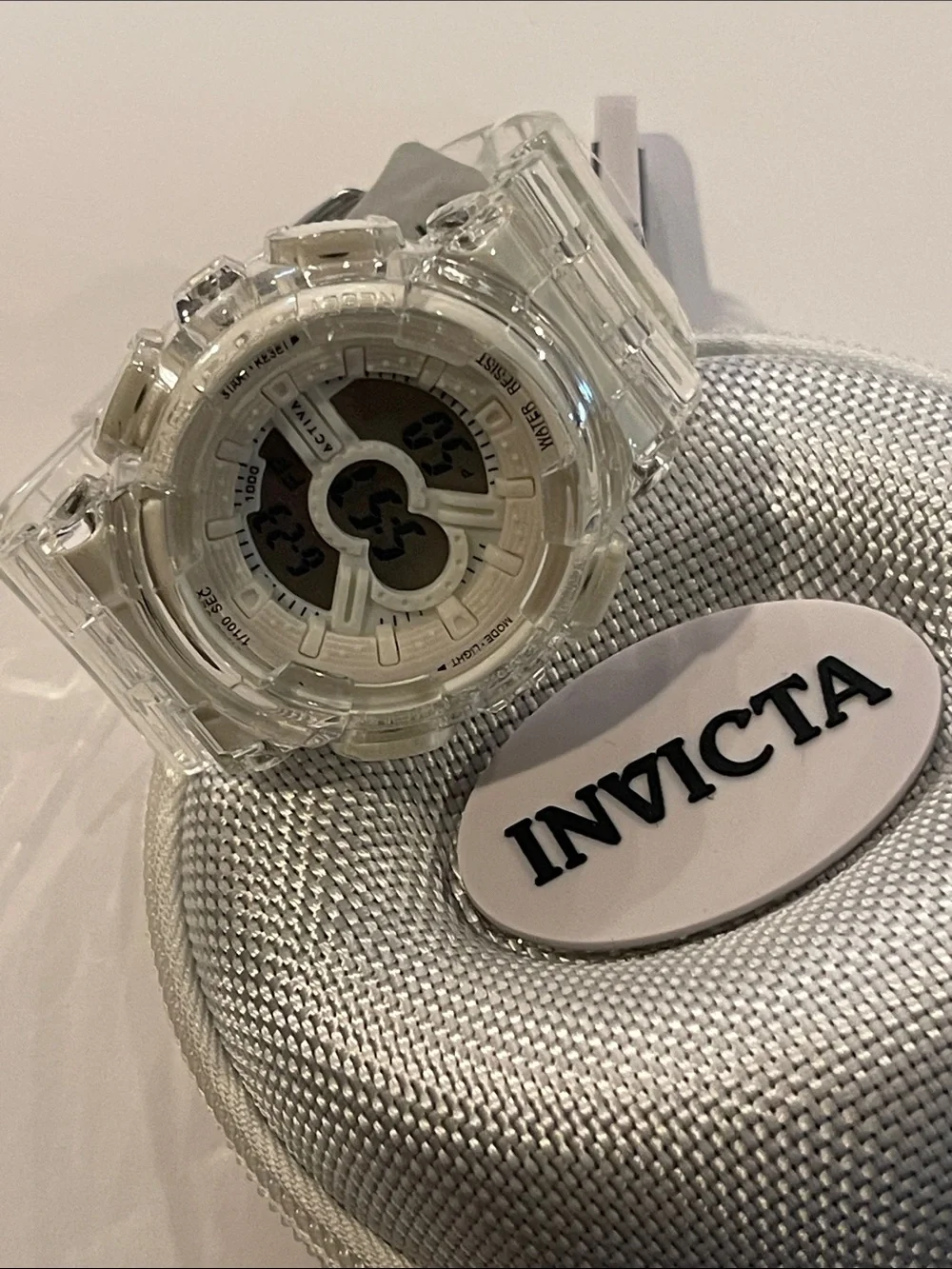 Invicta Transparent Digital Watch & Carrying Case ACW-GA-L-500